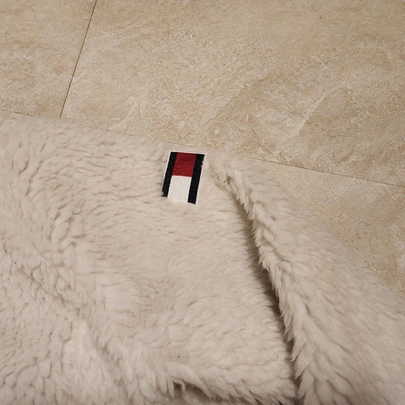 Tommy Hilfiger Womens M Medium Sherpa Fleece Deep Pile Furry Sweatshirt Jacket - Picture 4 of 16